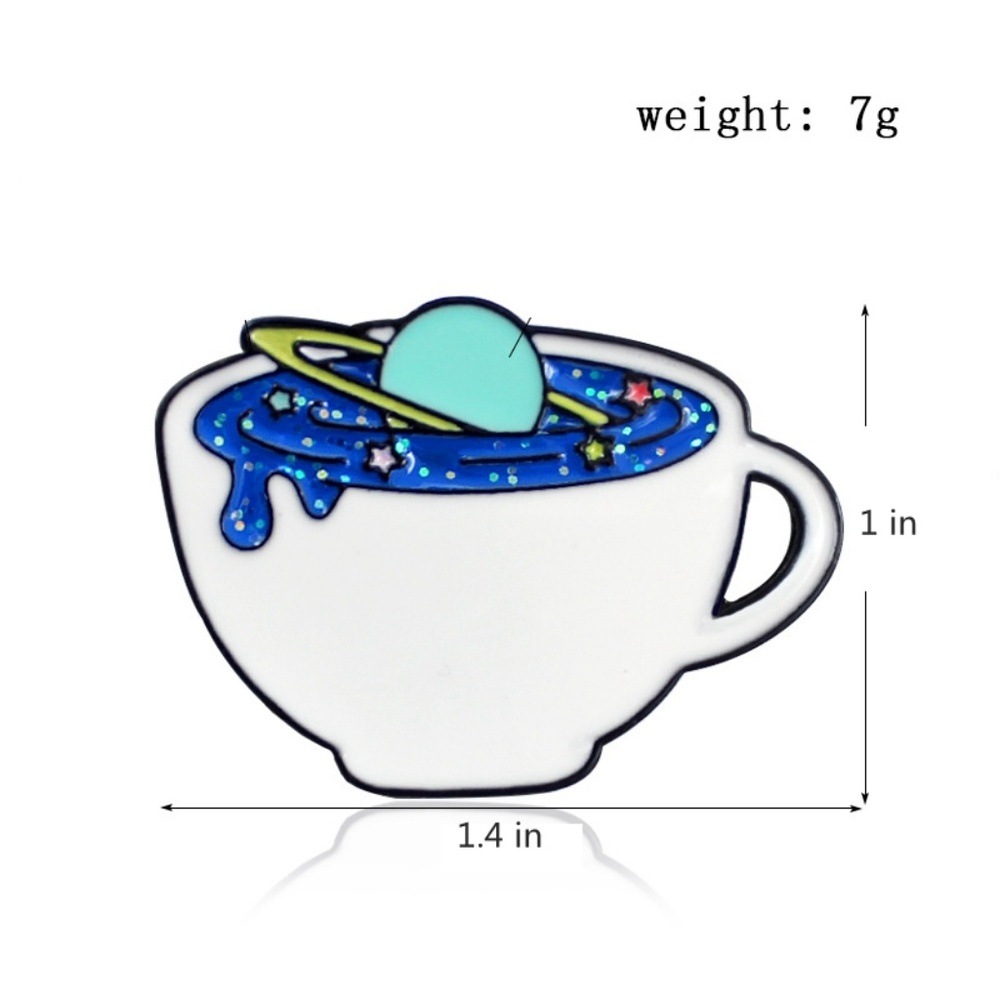 NEW Galaxy in the Cup Enamel Pin Brooch - Picture 6 of 7